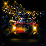 'Le Mans 1964' Bandini/Surtees
The 3rd place Ferrari 330P of Lorenzo Bandini and John Surtees.
Giclee on paper, image 40cm x 40cm, limited edition of 100.
£60 + £6.95 p&p (U.K.) £8.95 (Worlwide)
Canvas edition also available, please contact for more information.